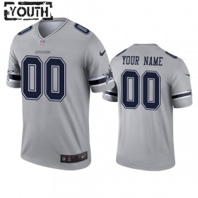 Maillot Dallas Cowboys Custom Gris Inverted Legend - Enfant